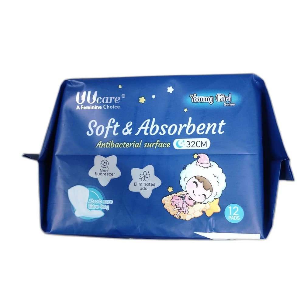 UUcare Soft & Absorbent Antibacterial Surface 32 cm, 12 pads