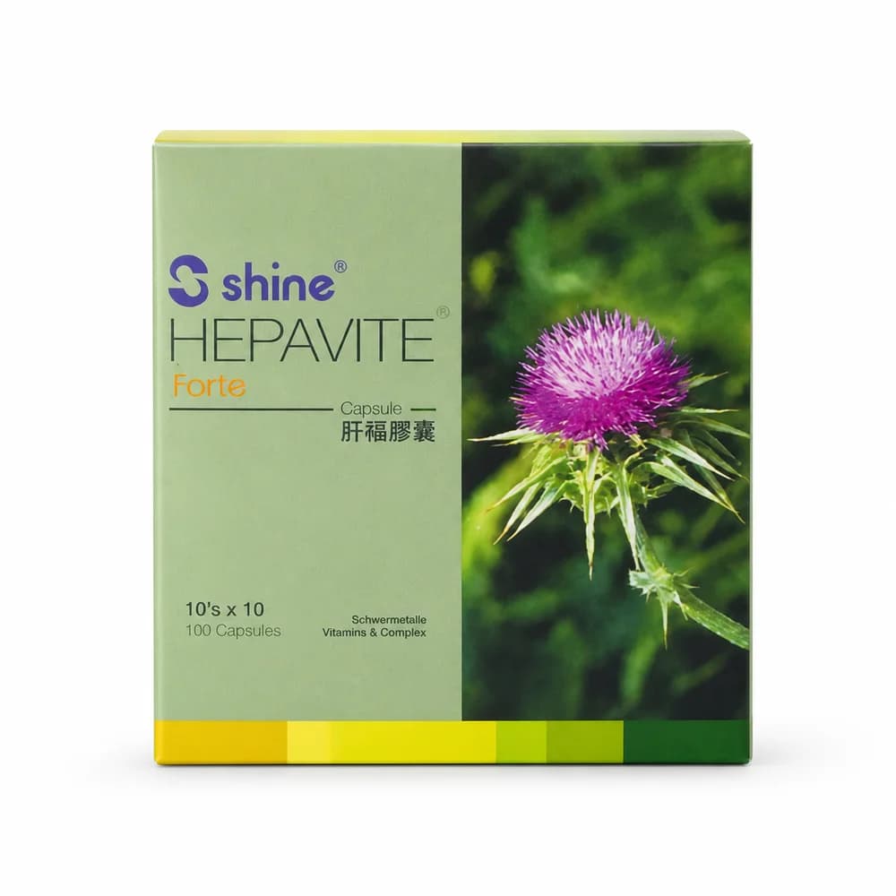 Shine Hepavite Forte Silymarin 150 mg with vitamins B1, B2, B3, B5 and B6 capsules