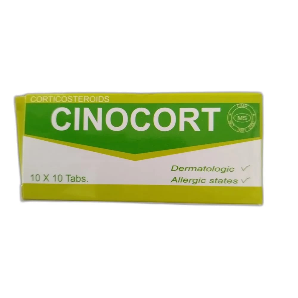 Cinocort Triamcinolone 4 mg per oral tablet (10 x 10 tablets per box)