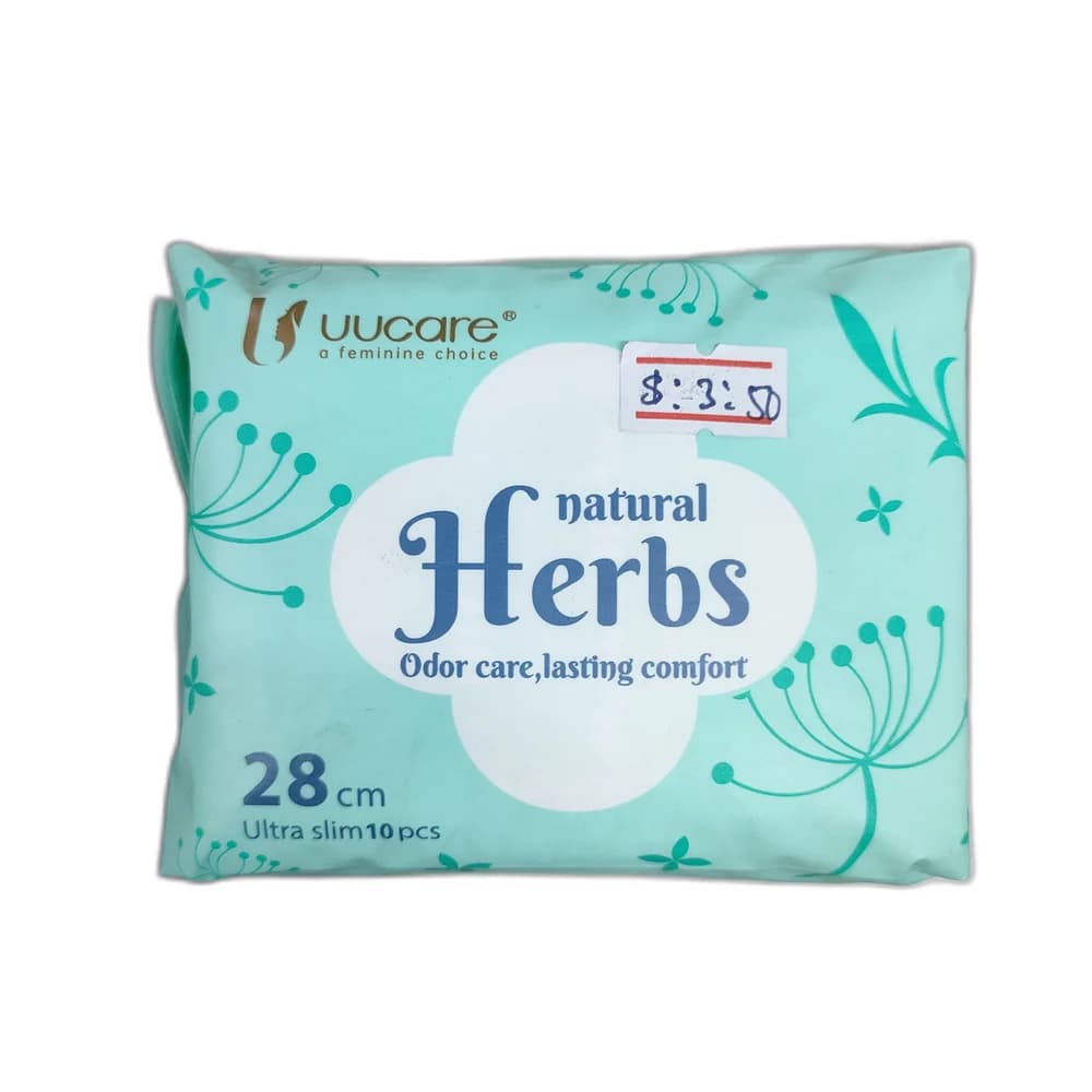 UUcare Natural Herbs Sanitary Pads 28 cm, Ultra slim