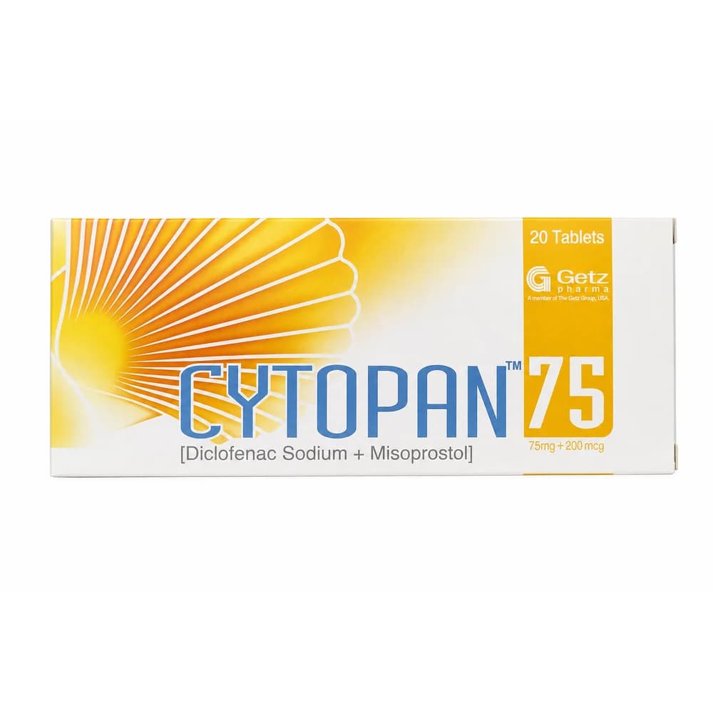 Cytopan Diclofenac sodium 75 mg / misoprostol 200 mcg tablet