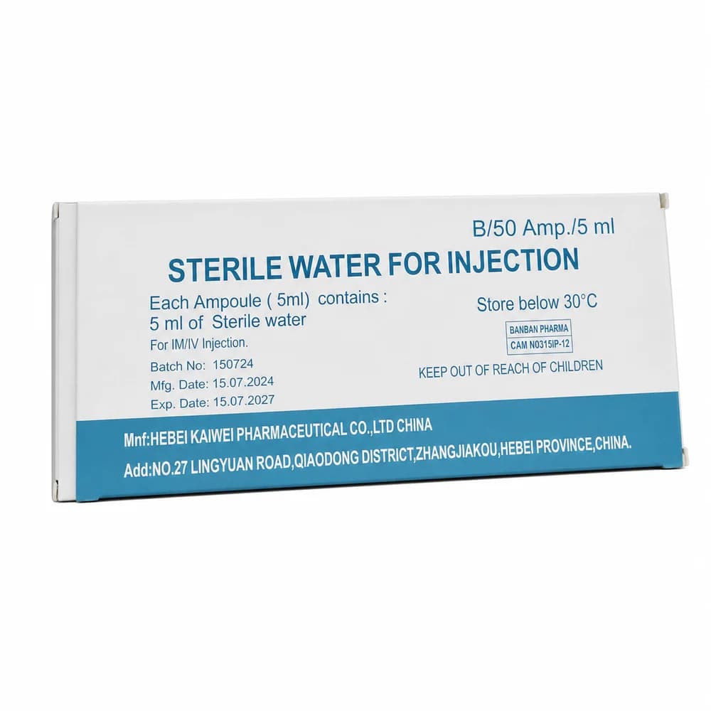 Sterile Water for Injection 5 mL ampoule