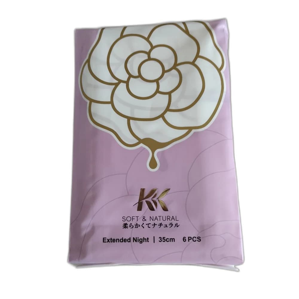 KK Soft & Natural Extended Night Sanitary Pads 35 cm