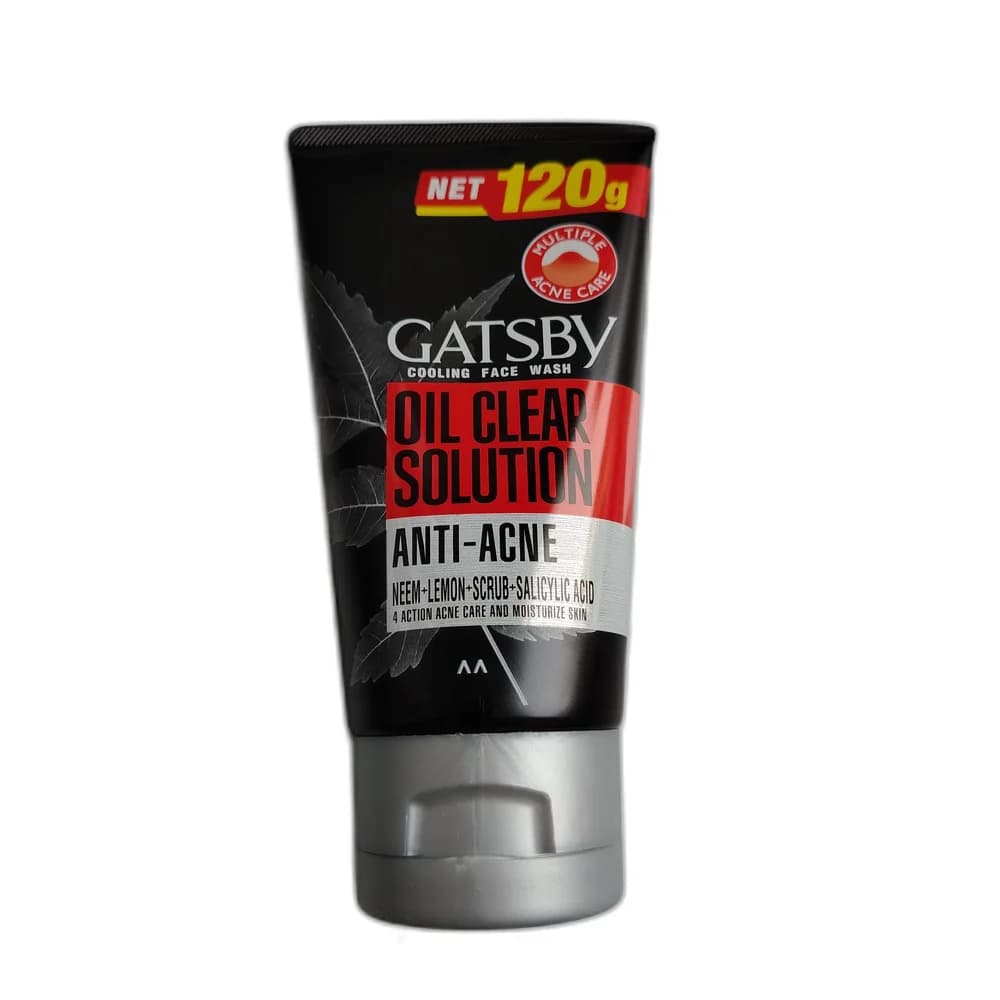 Gatsby Oil Clear Solution Cooling Face Wash (Anti-Acne) 120g 120 g