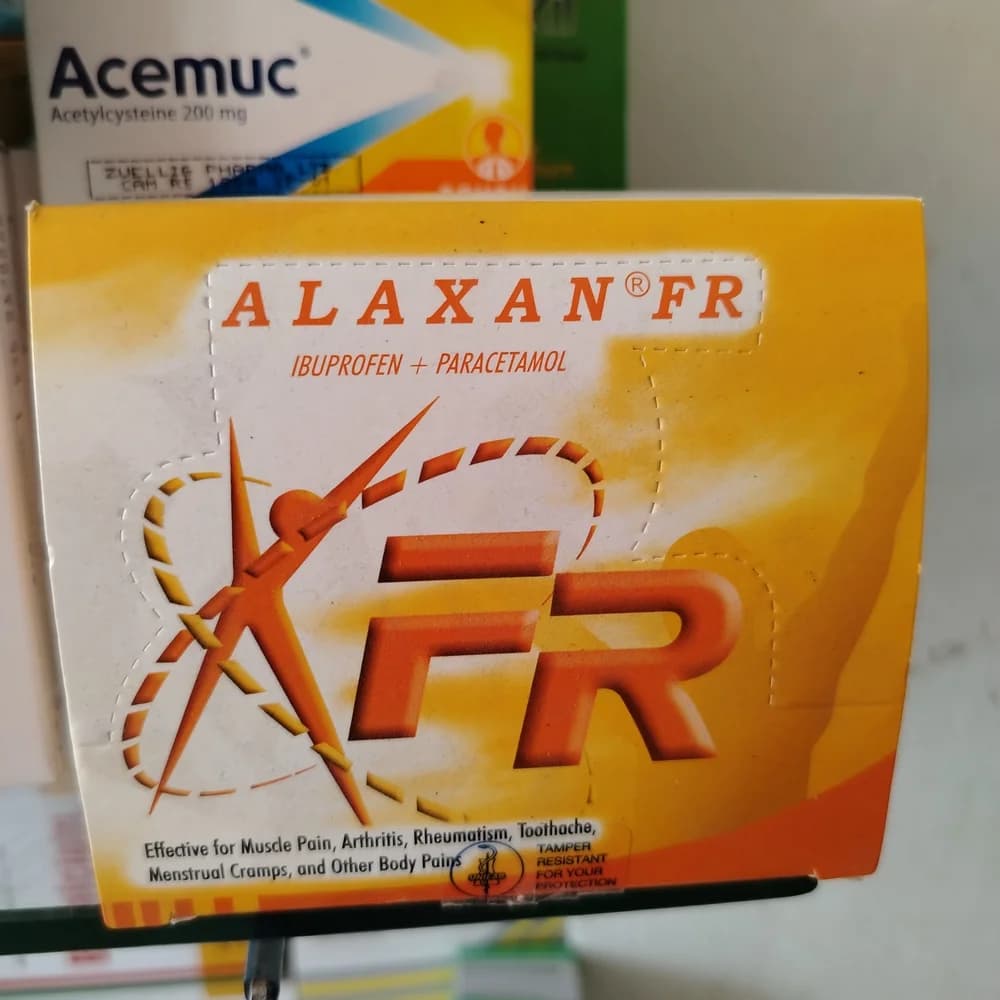 Alaxan FR Ibuprofen 200 mg + Paracetamol 325 mg per tablet