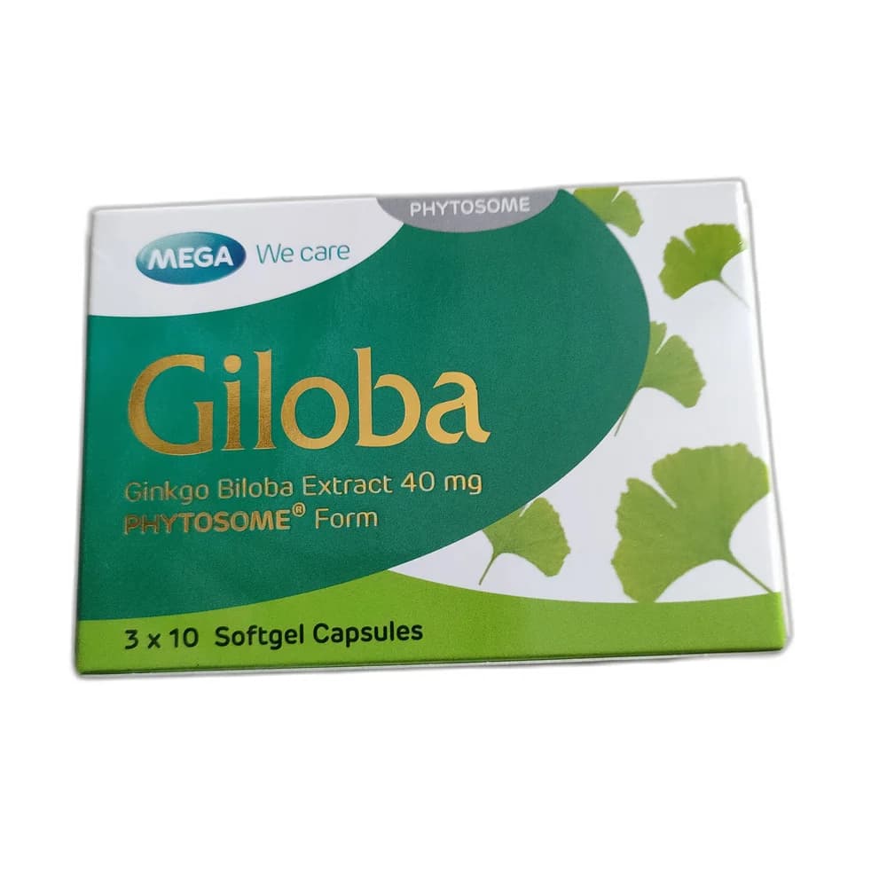 Giloba 115 mg Ginkgo biloba PHYTOSOME (equivalent to 40 mg Ginkgo biloba extract) per softgel capsule