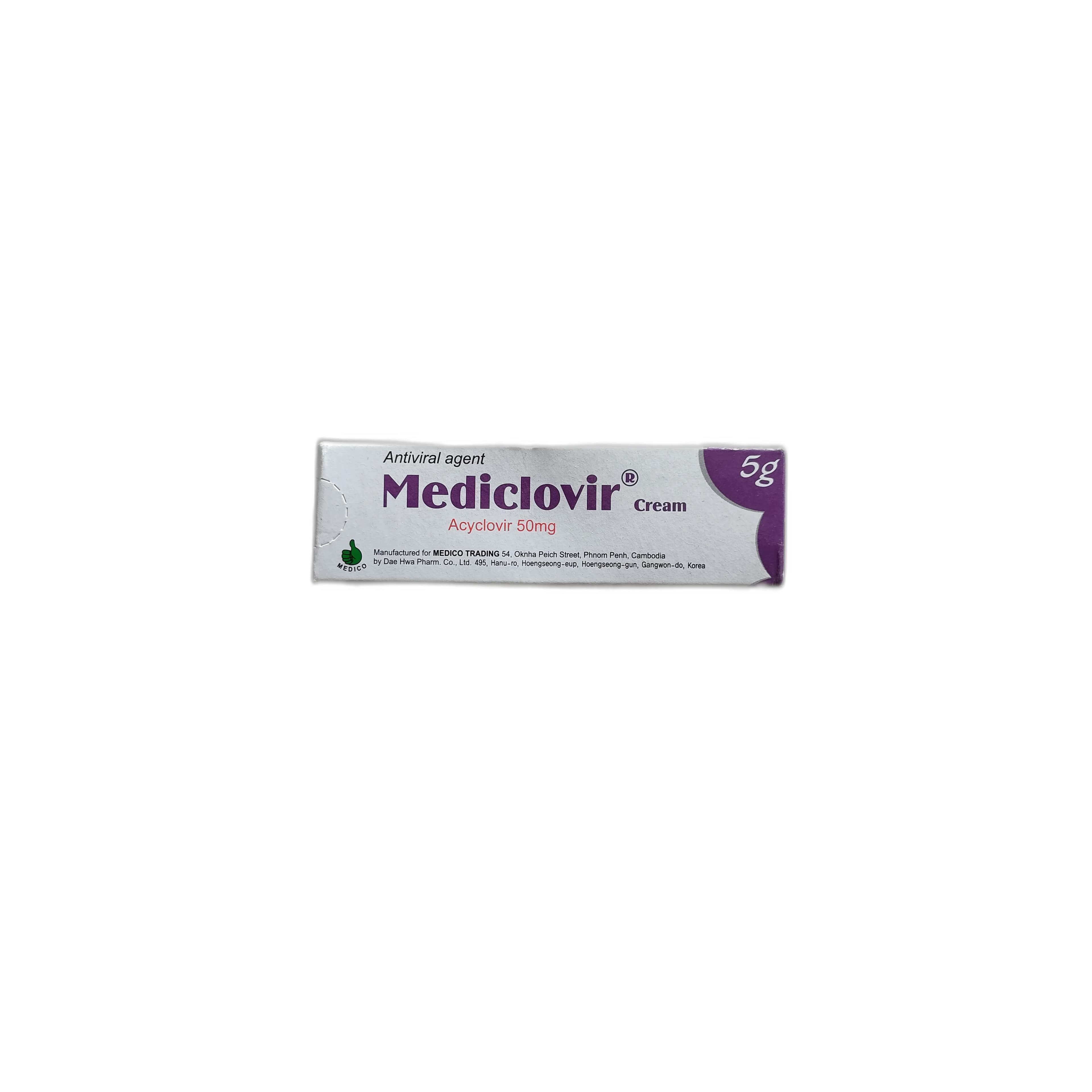 Mediclovir 50mg/g (5%) - PONLEU DOUNG DARA PHARMACY
