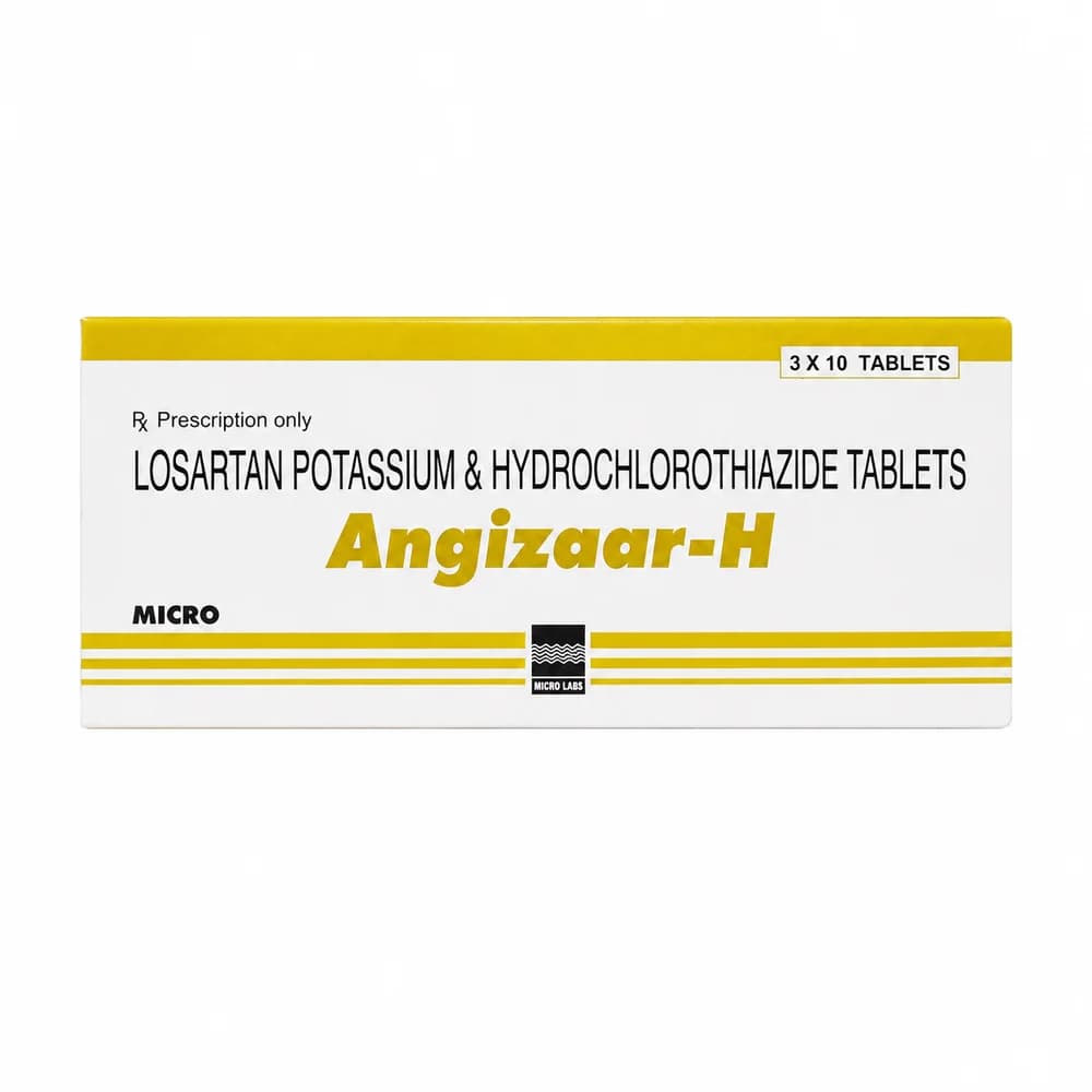 Angizar-H Losartan potassium / hydrochlorothiazide tablets; 30 tablets