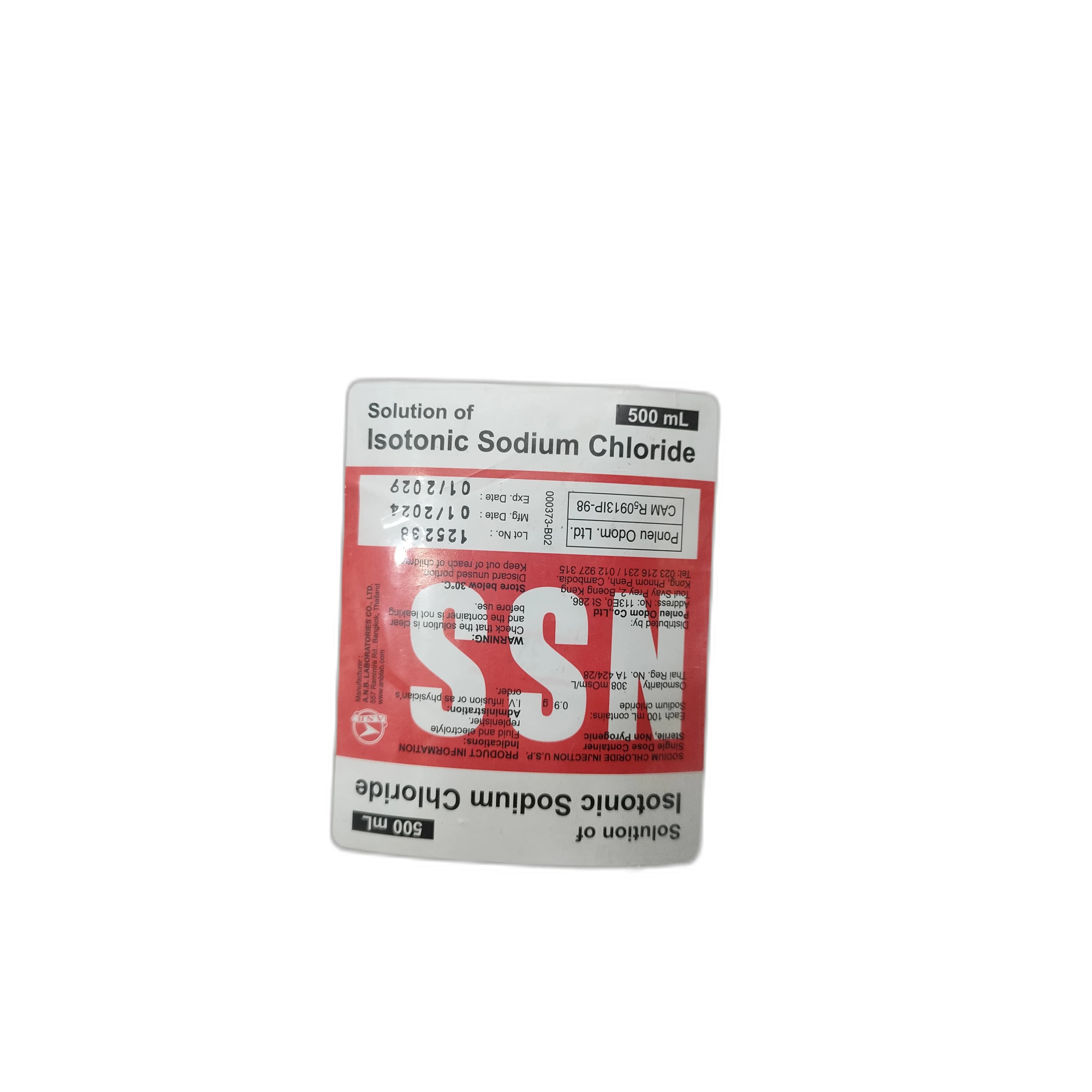 Isotonic Sodium Chloride Injection 0.9% / 500 mL