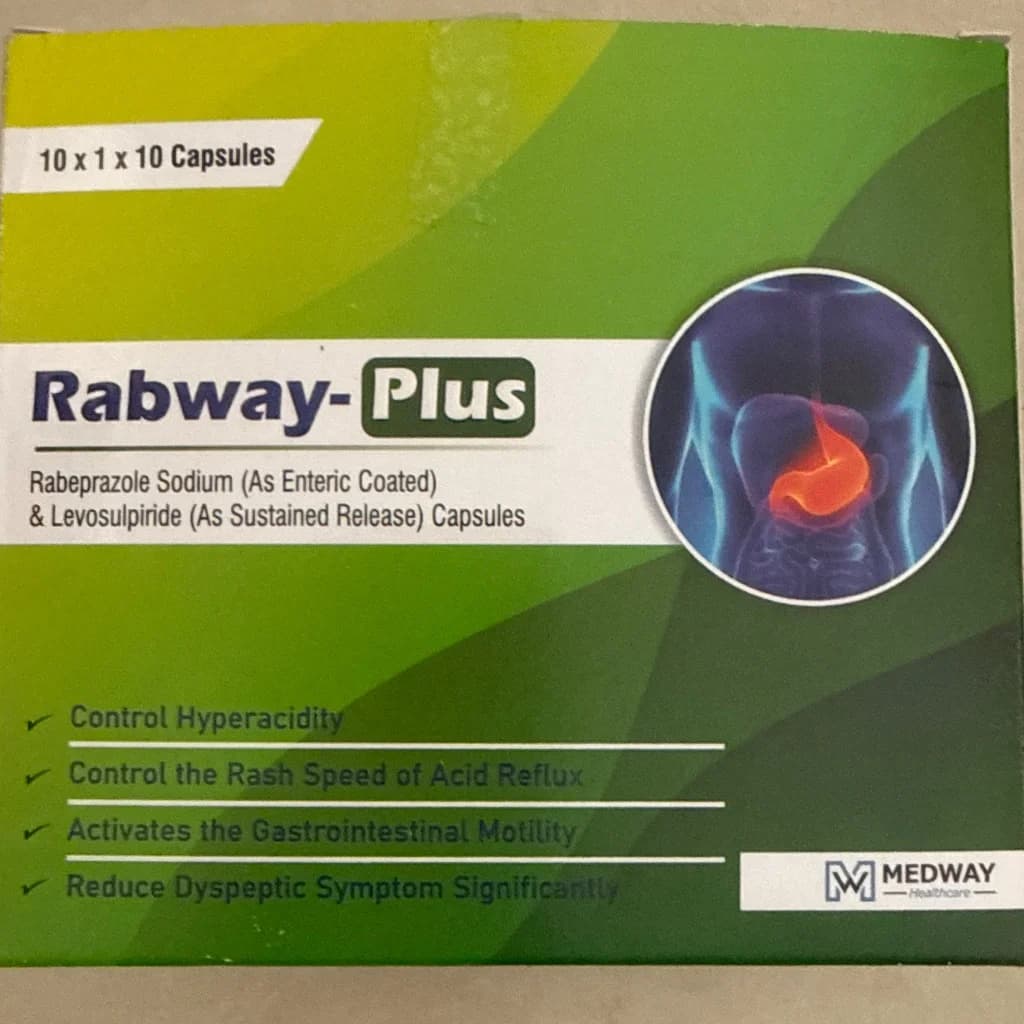 Rabway-Plus  Rabeprazole 20mg / Levosupiride 75mg