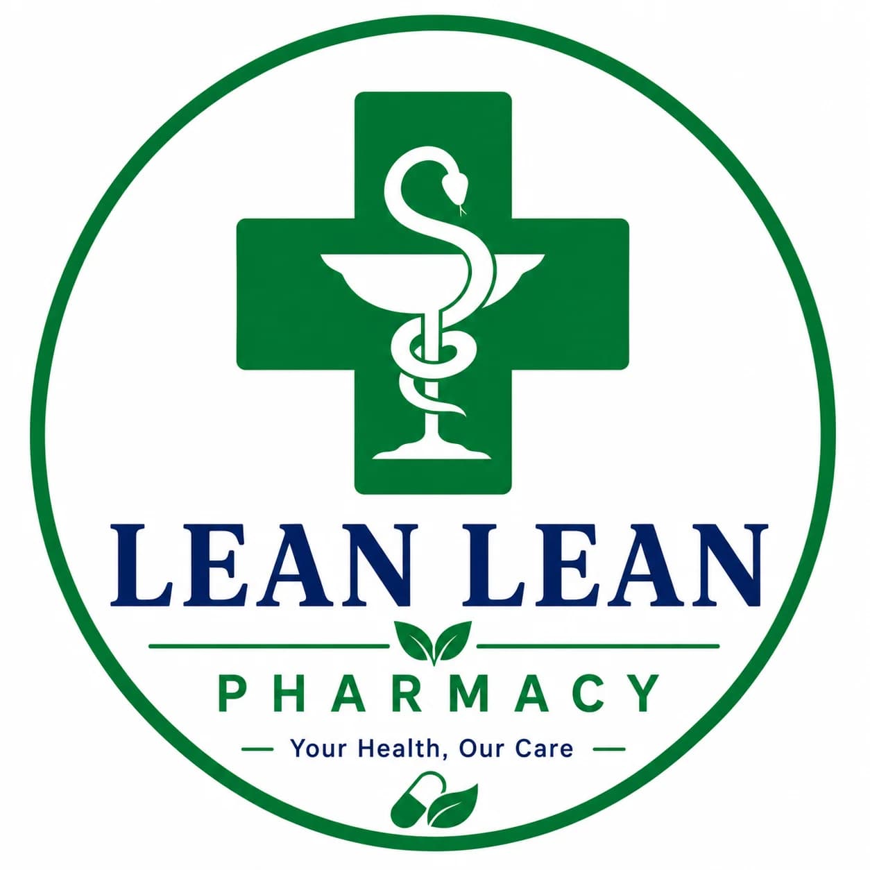 LEAN LEAN PHARMACY  pharmacy logo
