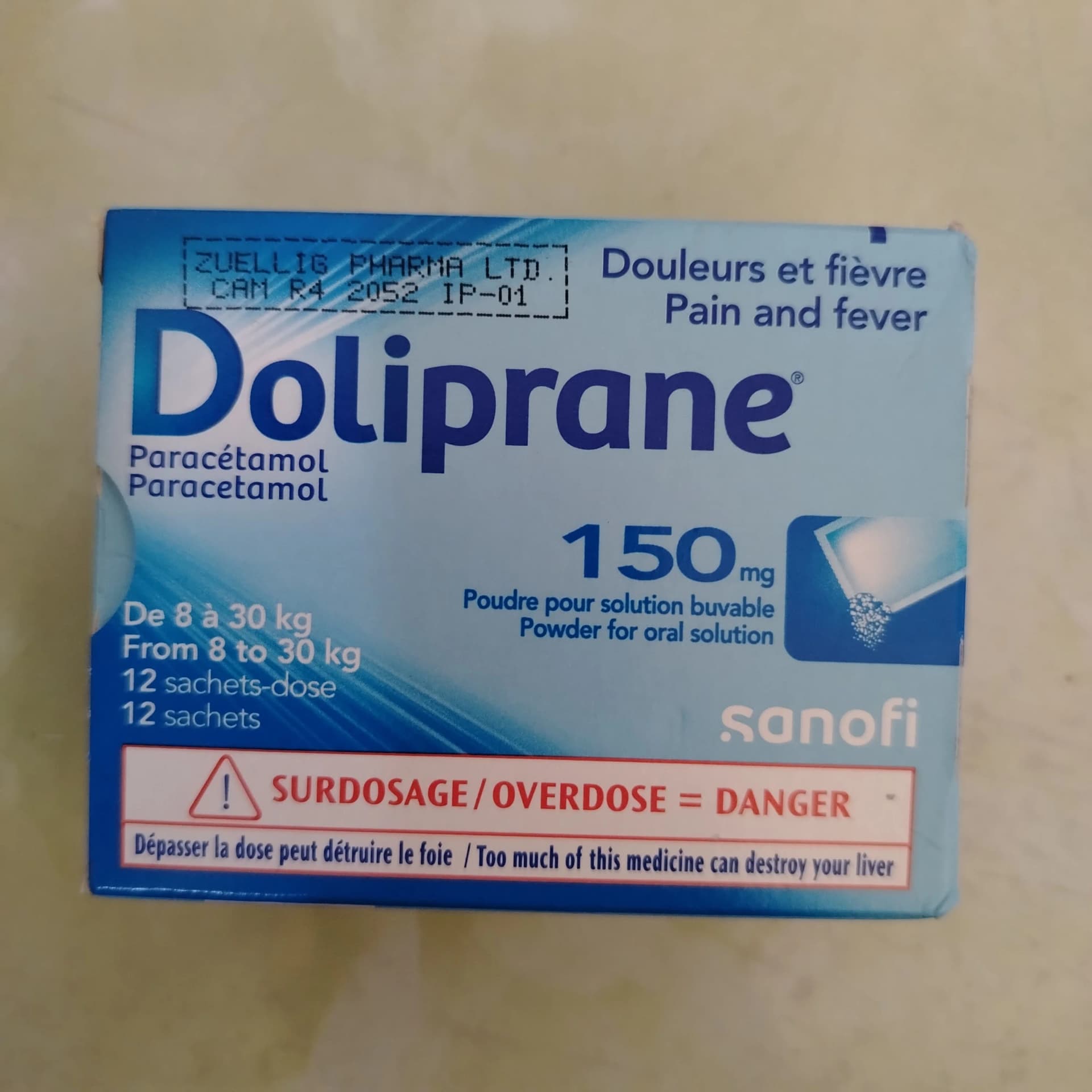 Doliprane 150mg Powder 150mg