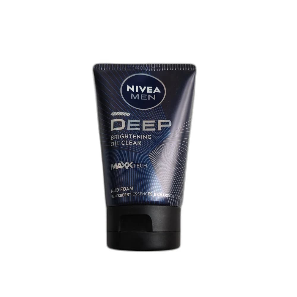 Nivea Men Deep Brightening Oil Clear Mud Foam (MAXX Tech, Blackberry & Charcoal) 100g 100 g