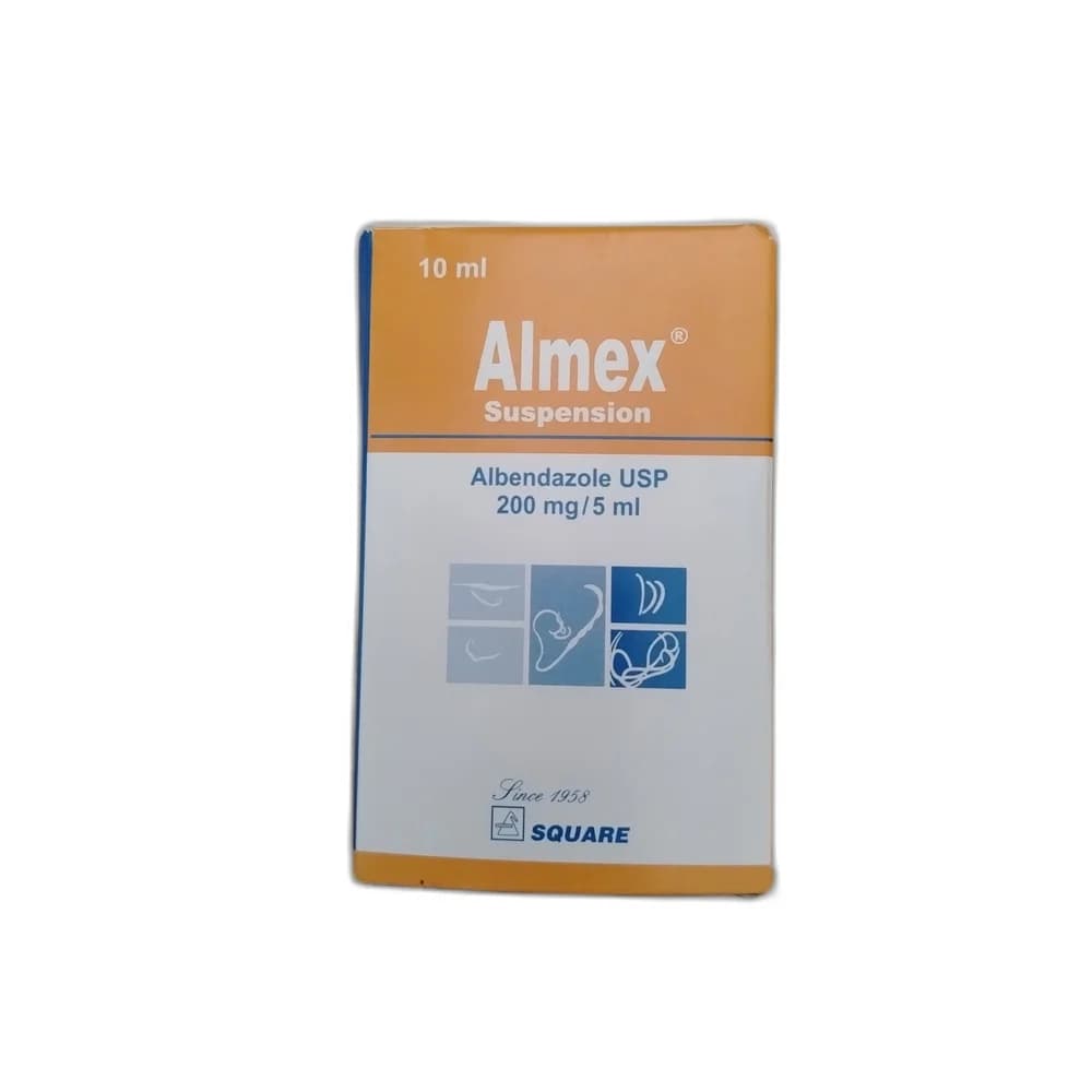 Almex Suspension Albendazole USP 200 mg / 5 ml