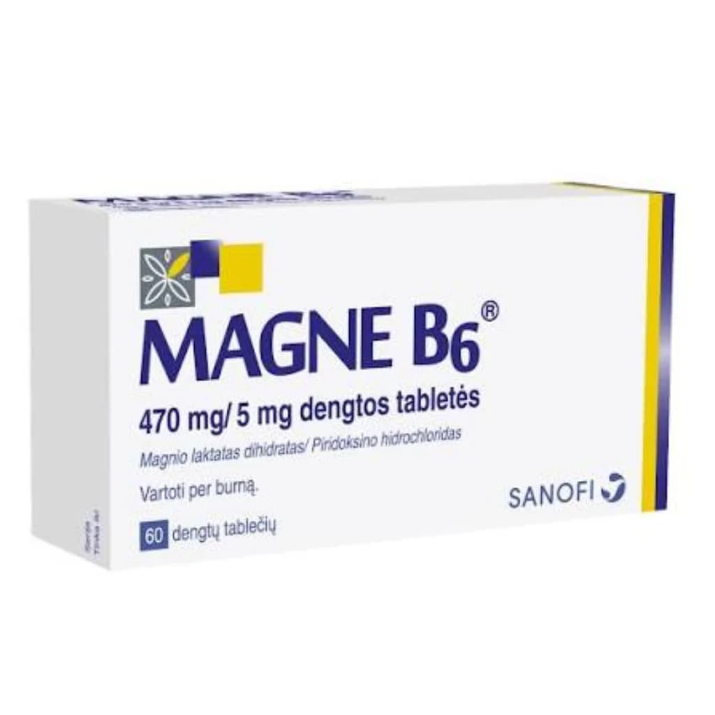 Magne-B6 C.M.P Magnesium lactate dihydrate 470 mg / Pyridoxine HCl 5 mg