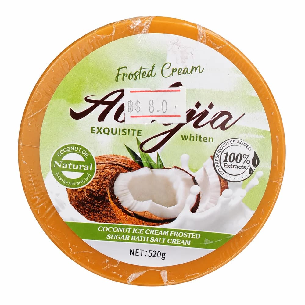 Aijia Coconut Ice Cream Frosted Sugar Bath Salt Cream 520 g