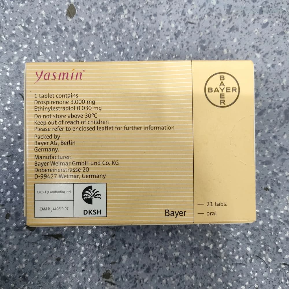 Yasmin Drospirenone 3.000 mg / Ethinylestradiol 0.030 mg