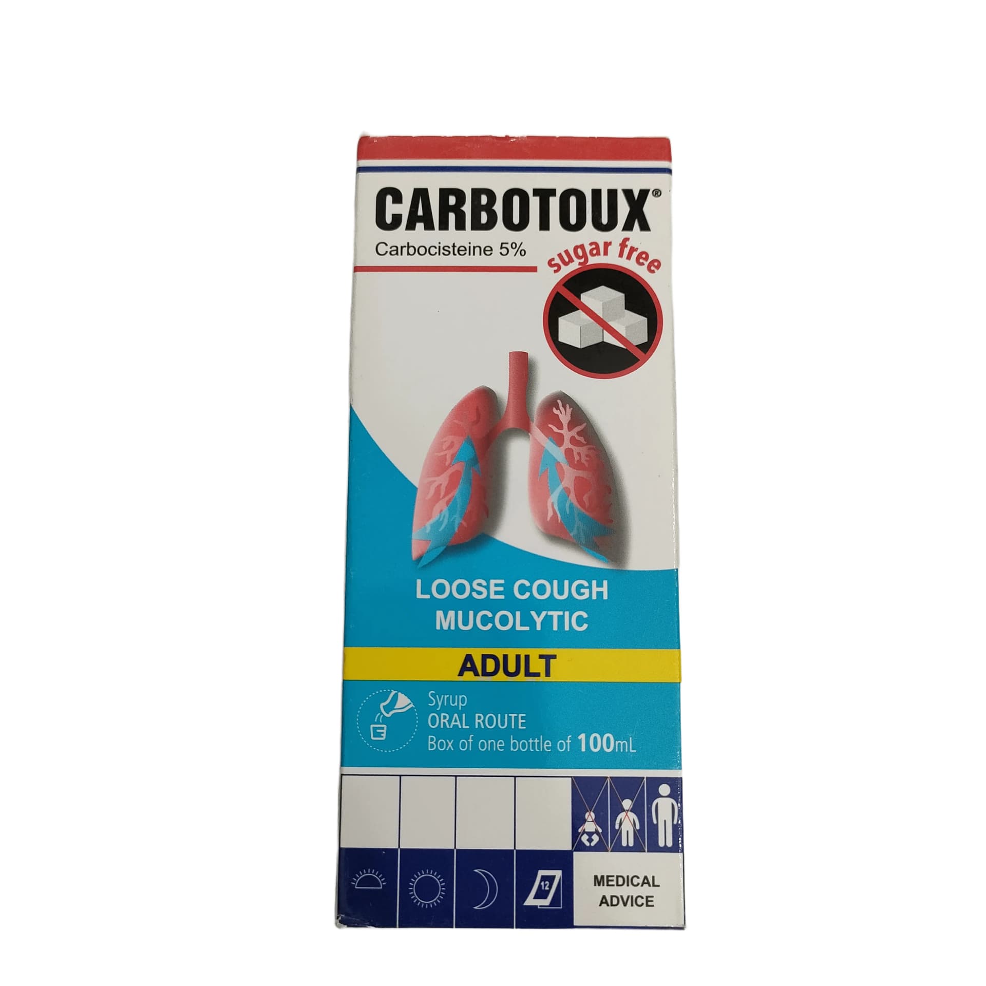 Carbotoux 5% (250 mg/5 mL)