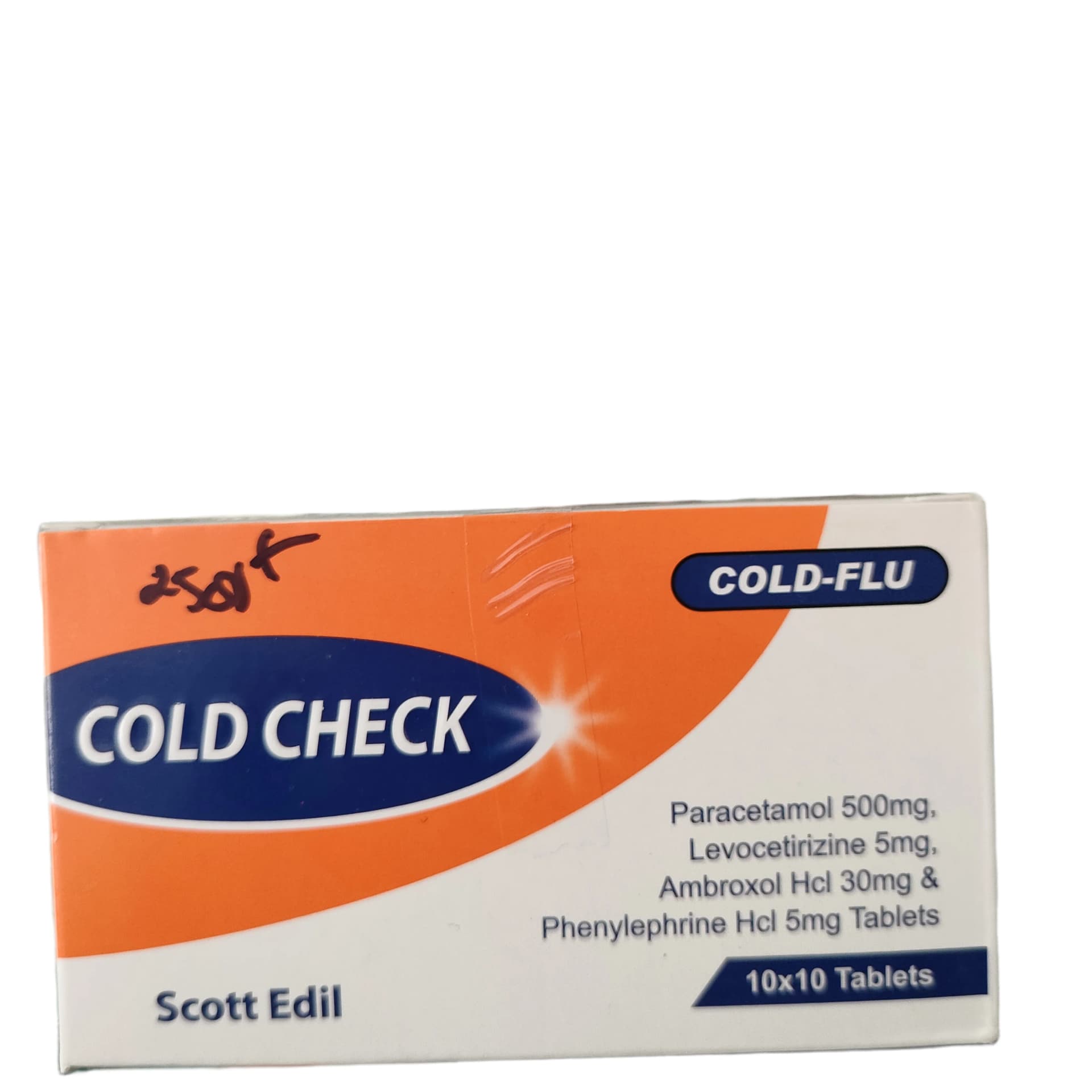Cold Check 500 mg + 5 mg + 30 mg + 5 mg