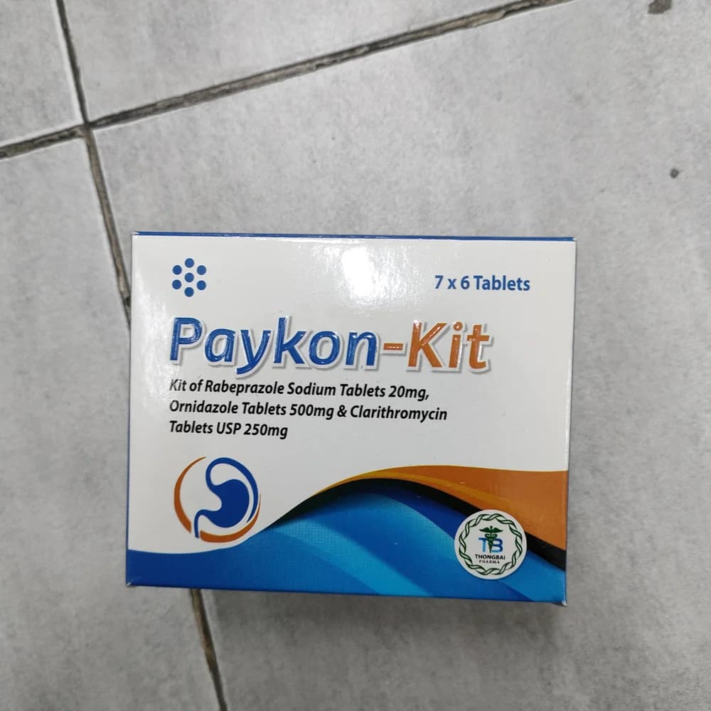 Paykon-Kit Rabeprazole 20 mg + Ornidazole 500 mg + Clarithromycin 250 mg
