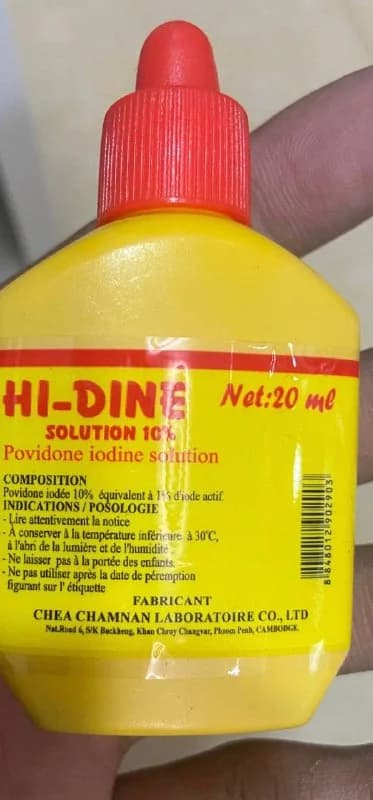 HI-DINE Solution 10% Povidone iodine solution, 20ml