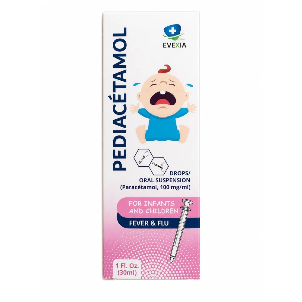 Pedacetamol Paracetamol 100 mg/mL oral suspension - Preah Chan Tep Pharmacy