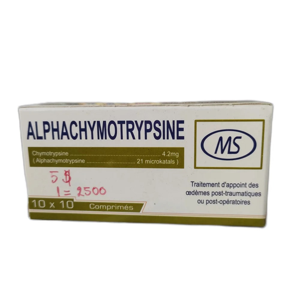 Alphachymotrypsine 4.2 mg (21 microkatals) per tablet - MEY PHARMA PHARMACY