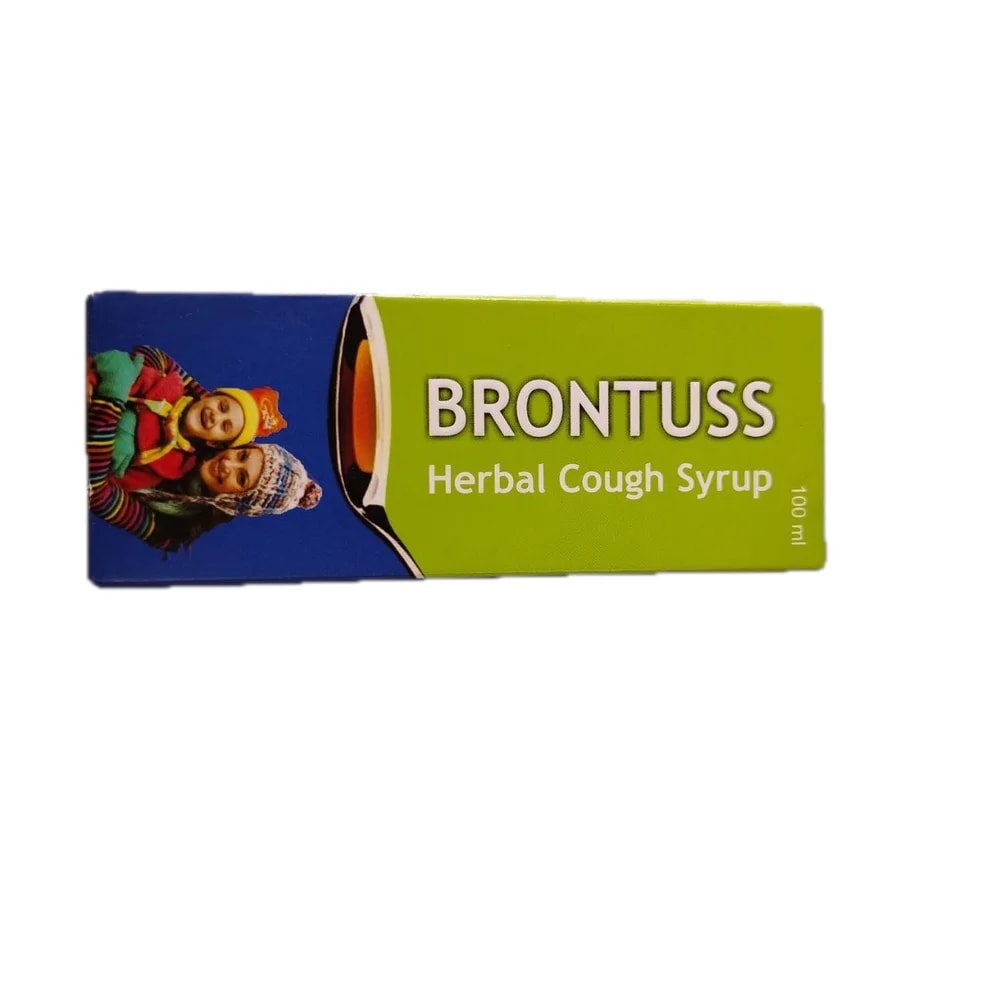 Brontuss Herbal Cough Polyherbal, Adhatoda vasica 450 mg/10 ml (100 ml) - Reach Srey