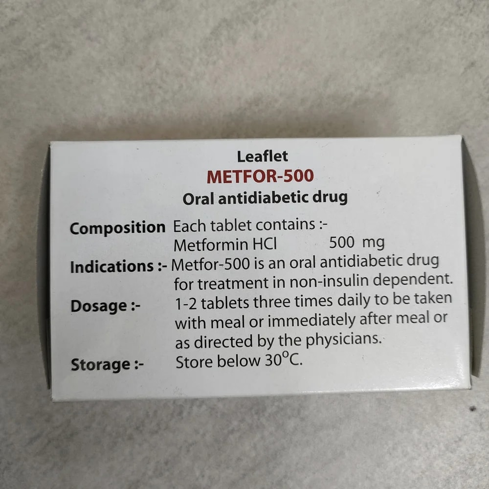 Metfor-500 500 mg - Depot De Pharmacie "A" Kim Houy