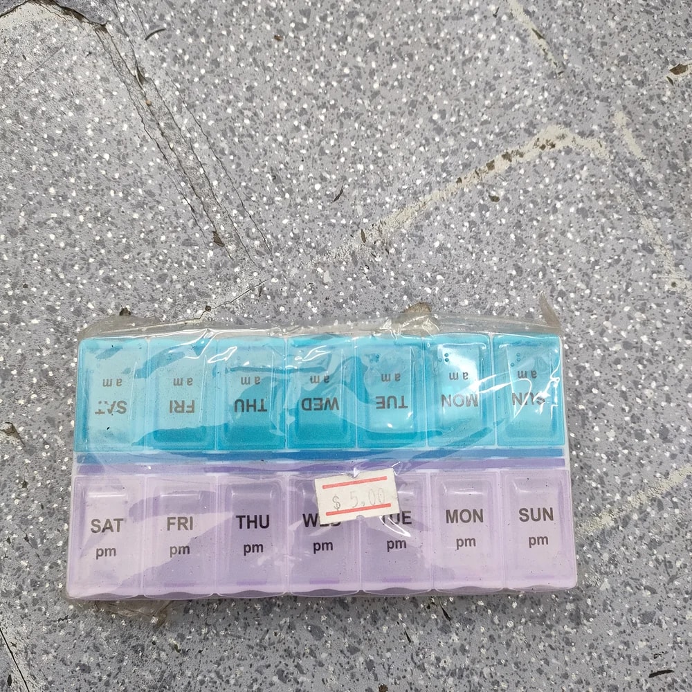 Weekly Pill Organizer (7-day, AM/PM) 7 days x 2 (AM/PM) compartments per organizer - Depot De Pharmacie "A" Kim Houy