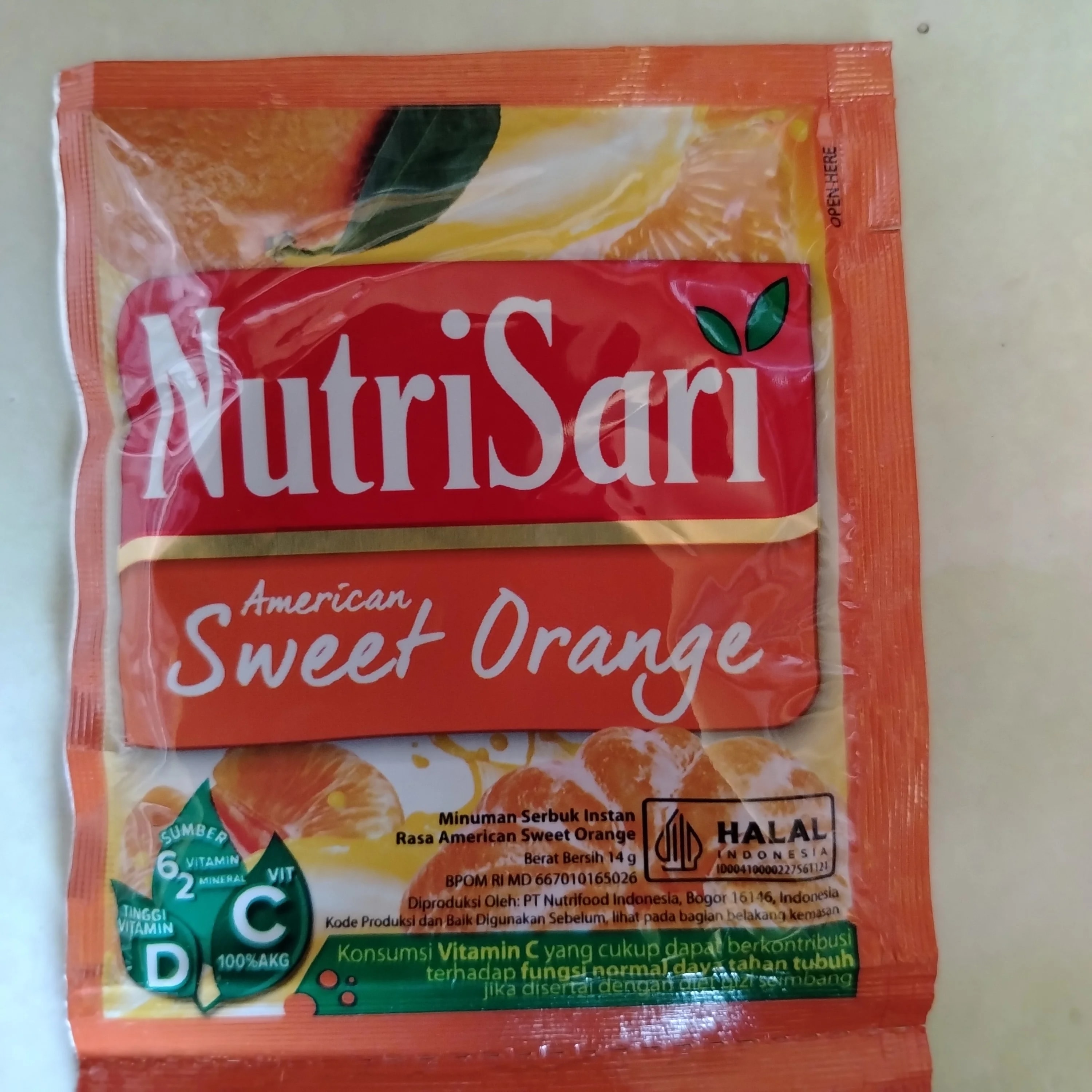 NutriSari American Sweet Orange 14 g - Phal Cham Rouen