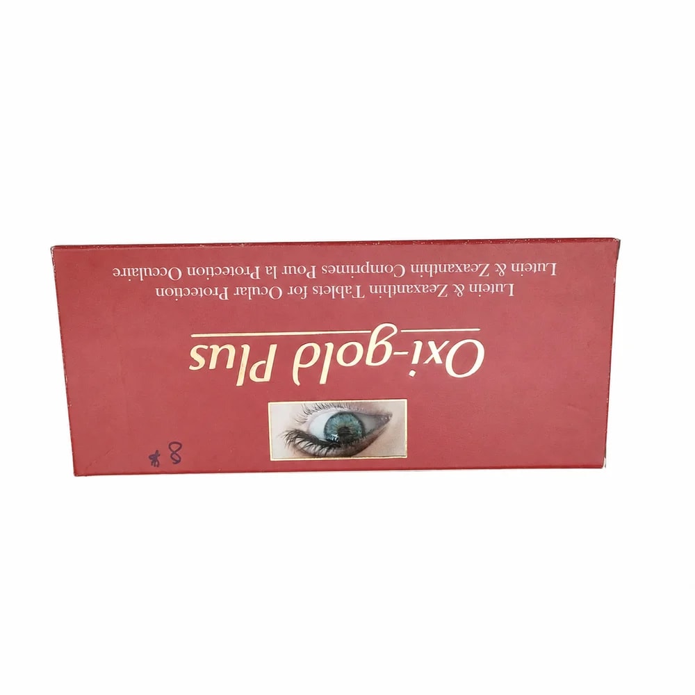 Oxi-gold Plus Lutein 2 mg / Zeaxanthin 2 mg / beta-carotene 2 mg / Astaxanthin 8 mg / Copper 100 mcg / Iodine 100 mcg / Selenium 65 mcg per tablet - Preah Chan Tep Pharmacy