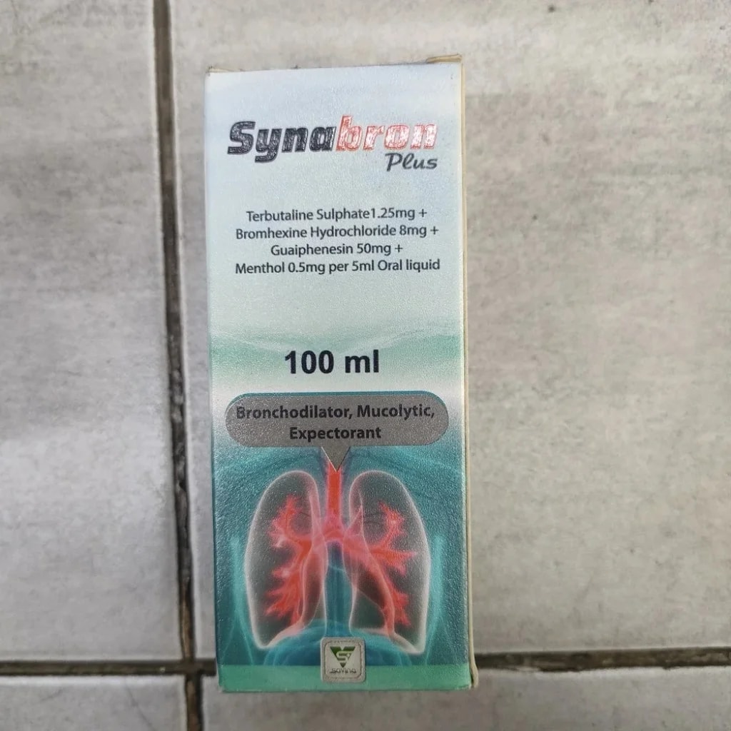 Synobron Plus 1.25 mg + 8 mg + 50 mg + 0.5 mg / 5 mL - Depot De Pharmacie "A" Kim Houy