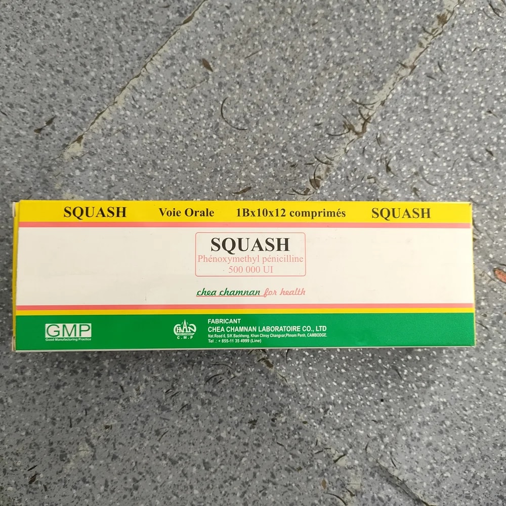 Squash Phenoxymethyl Penicillin 500,000 IU per tablet - Depot De Pharmacie "A" Kim Houy