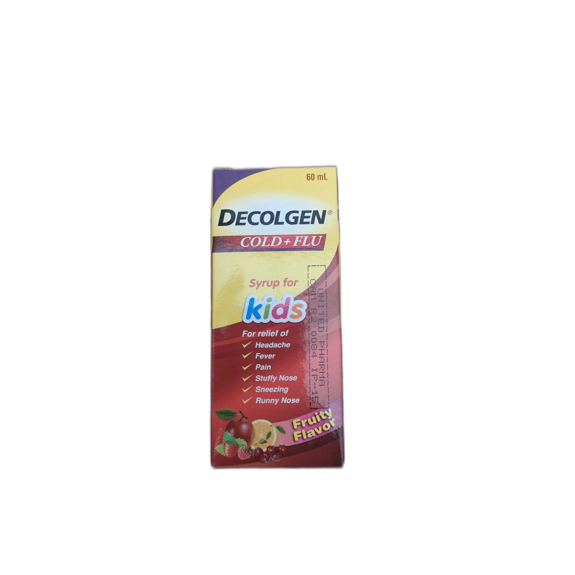 Decolgen Cold Flu Kids Syrup 60 ml - PHARMARCY DARA RAKSMEY KOK CHAMBOK