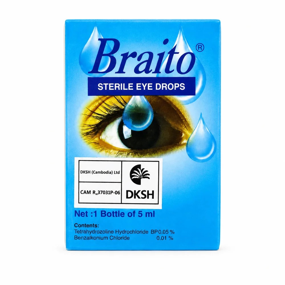Braito Tetrahydrozoline hydrochloride 0.05% / Benzalkonium chloride 0.01% - Kim Yi