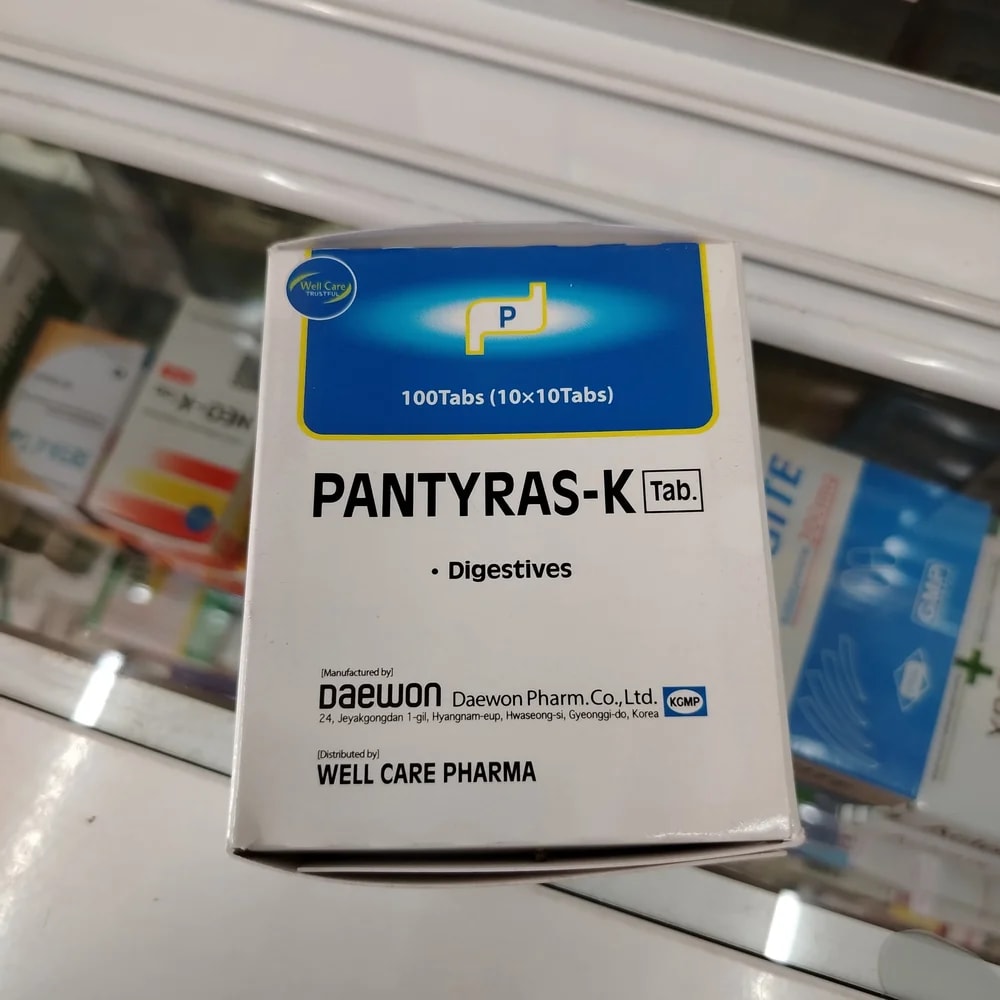 Pantyras-K Pancreatin 175 mg / ox-bile extract 25 mg / dimethicone 25 mg / hemicellulase 50 mg - Reachiny Pharmacy