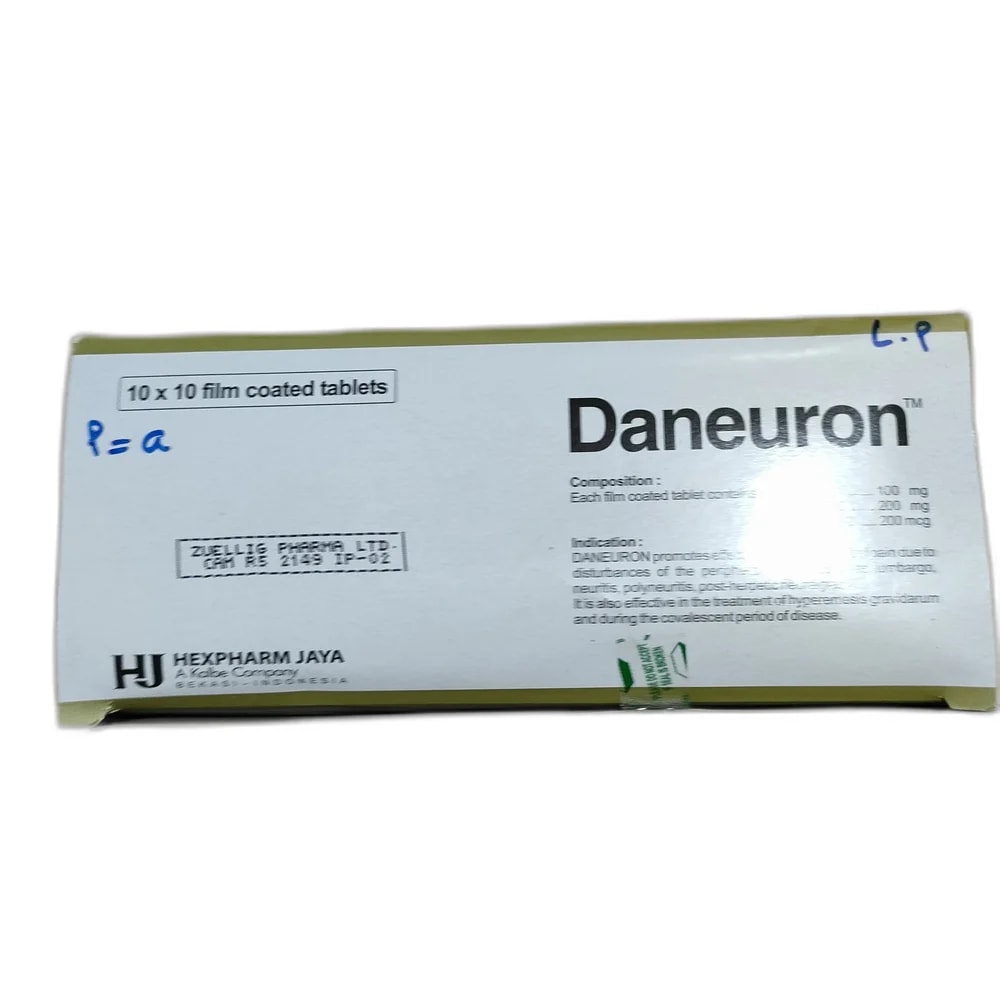 Daneuron Vitamin B1 100 mg / Vitamin B6 200 mg / Vitamin B12 200 mcg - Reachvong Pharmacy