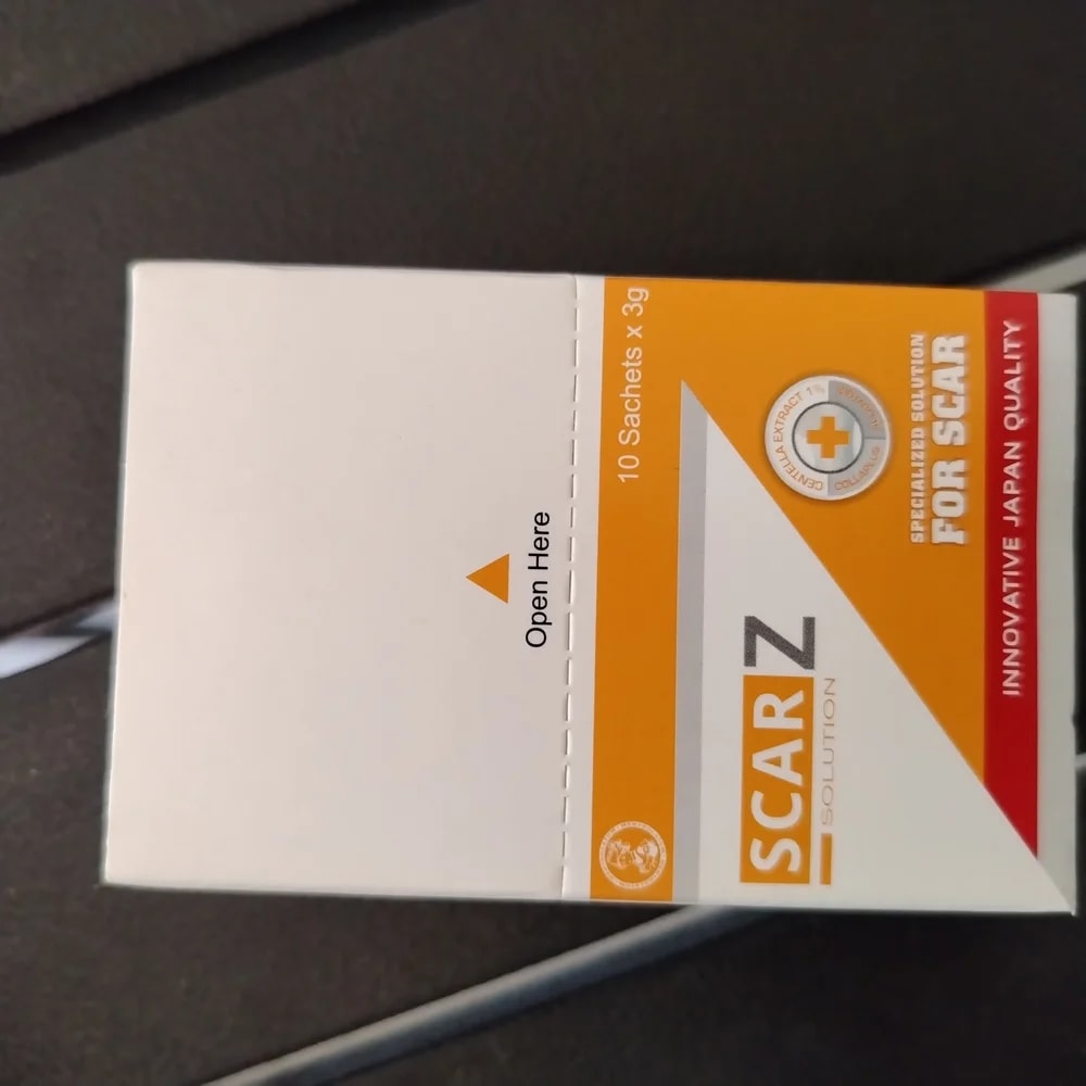Scar Z Solution Centella Asiatica Extract 1% with Collaplus, Allantoin and supporting ingredients per 3 g sachet - CHEANIMUL PHARMACY