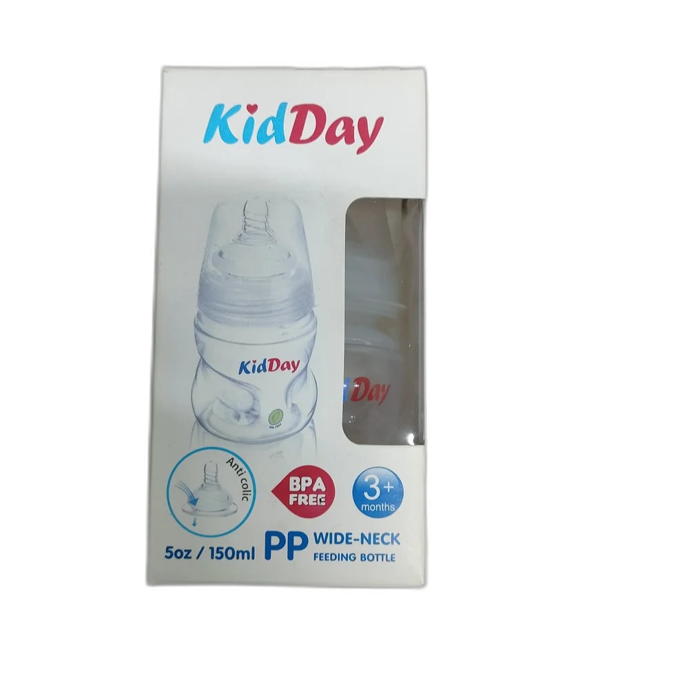 KidDay Wide-Neck Feeding Bottle 150 ml / 5 oz, 3+ months - Depot de Pharmacie B Rotha