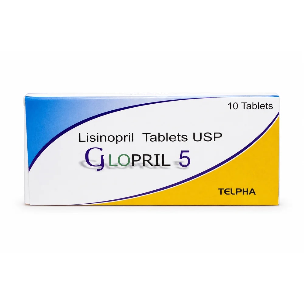 Glopril 5 mg lisinopril tablets, 10 tablets - Kim Yi