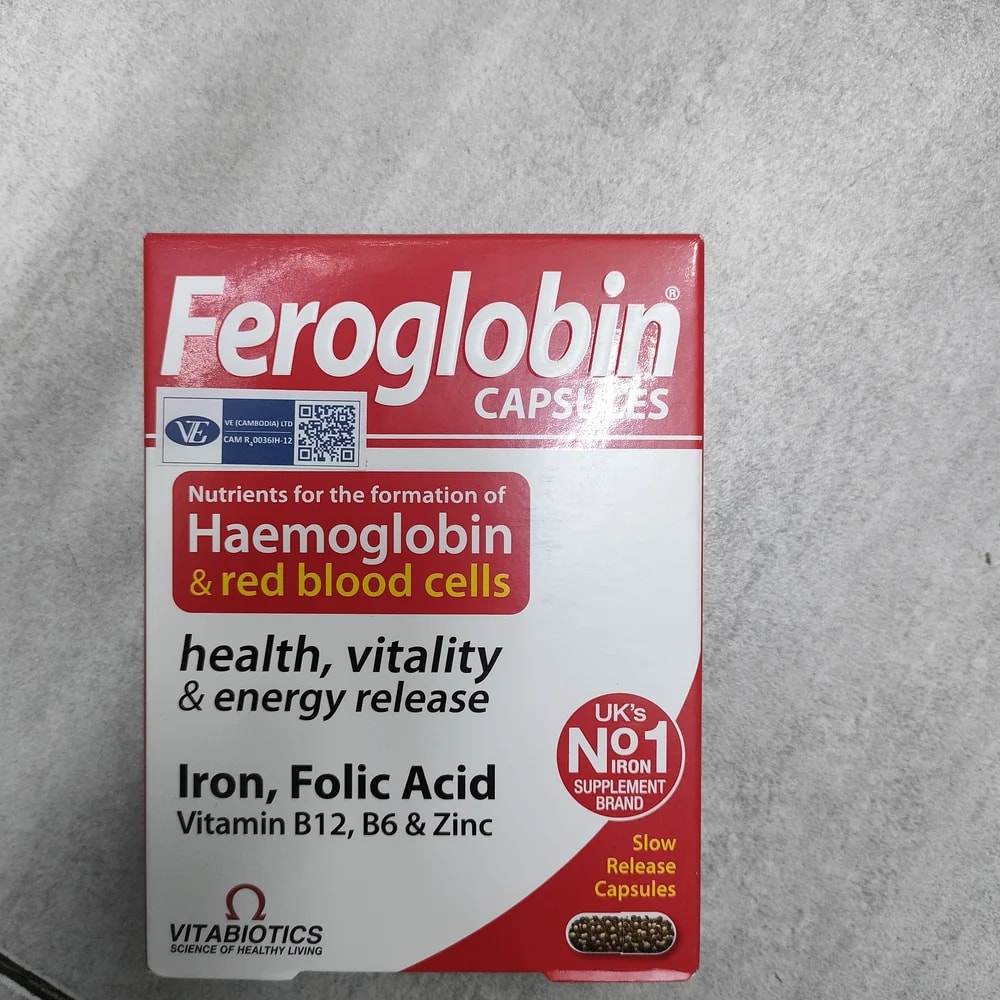 Feroglobin Capsules (Vitabiotics) Not available - Depot De Pharmacie "A" Kim Houy
