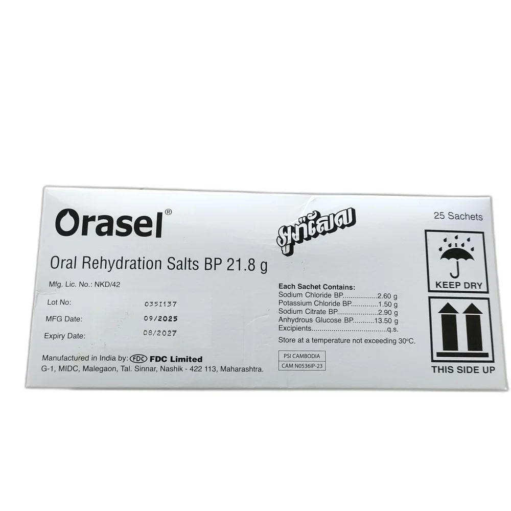Orasel Oral Rehydration Salts 21.8 g sachet - SUKHA PHARMACY