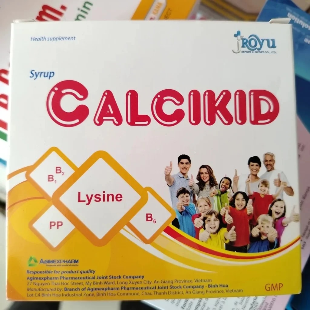 Calcikid L-Lysine hydrochloride 150 mg, Vitamin PP 10 mg, D-Calcium pantothenate 5 mg, Vitamin B1 3 mg, Vitamin B2 1.67 mg, Vitamin B6 1.5 mg per 7.5 ml ampoule - CHEANIMUL PHARMACY