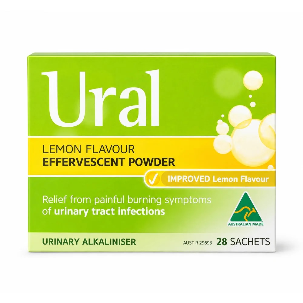 Ural Lemon Flavour Lemon flavour effervescent powder, 28 sachets - Kim Yi