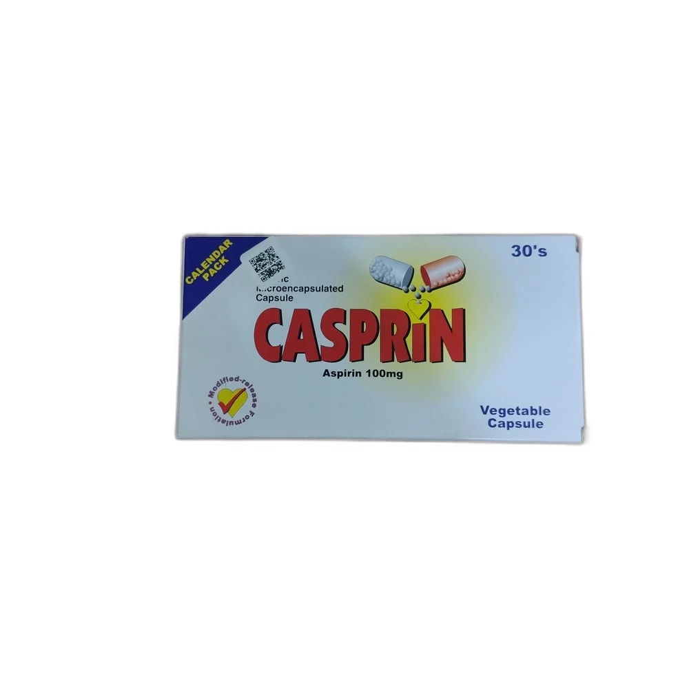 Casprin 100 mg per modified-release microencapsulated vegetable capsule - PHARMA ASSIST PHARMACY