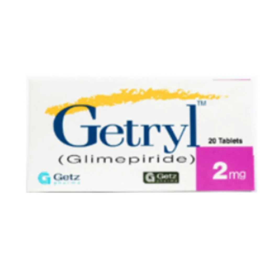 Getryl 2mg (Glimepiride) 2mg - Phnom Penh Care Pharmacy 2ND Floor / Under CENTRAL HOSPITAL