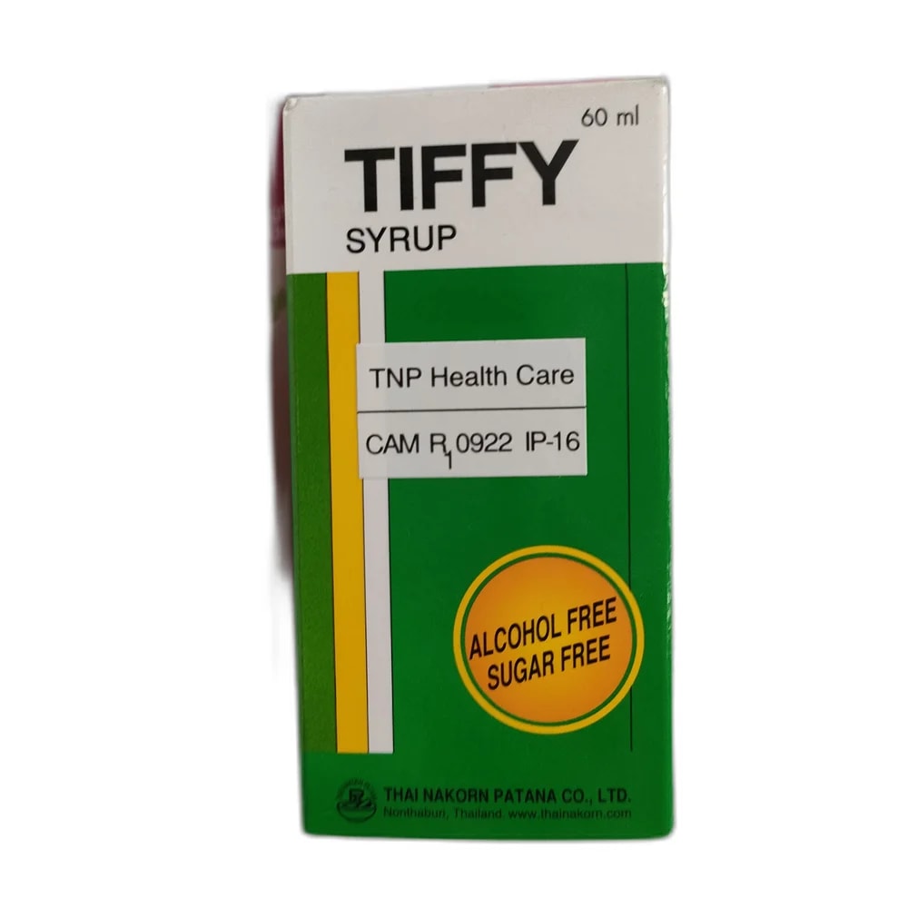 TIFFY SYRUP Paracetamol 120 mg/5 ml, Phenylephrine HCl 5 mg/5 ml, Chlorpheniramine Maleate 1 mg/5 ml - MEY PHARMA PHARMACY
