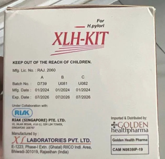 XLH-KIT H. pylori treatment kit - ឱសថស្ថាន ក្តីស្រឡាញ់
