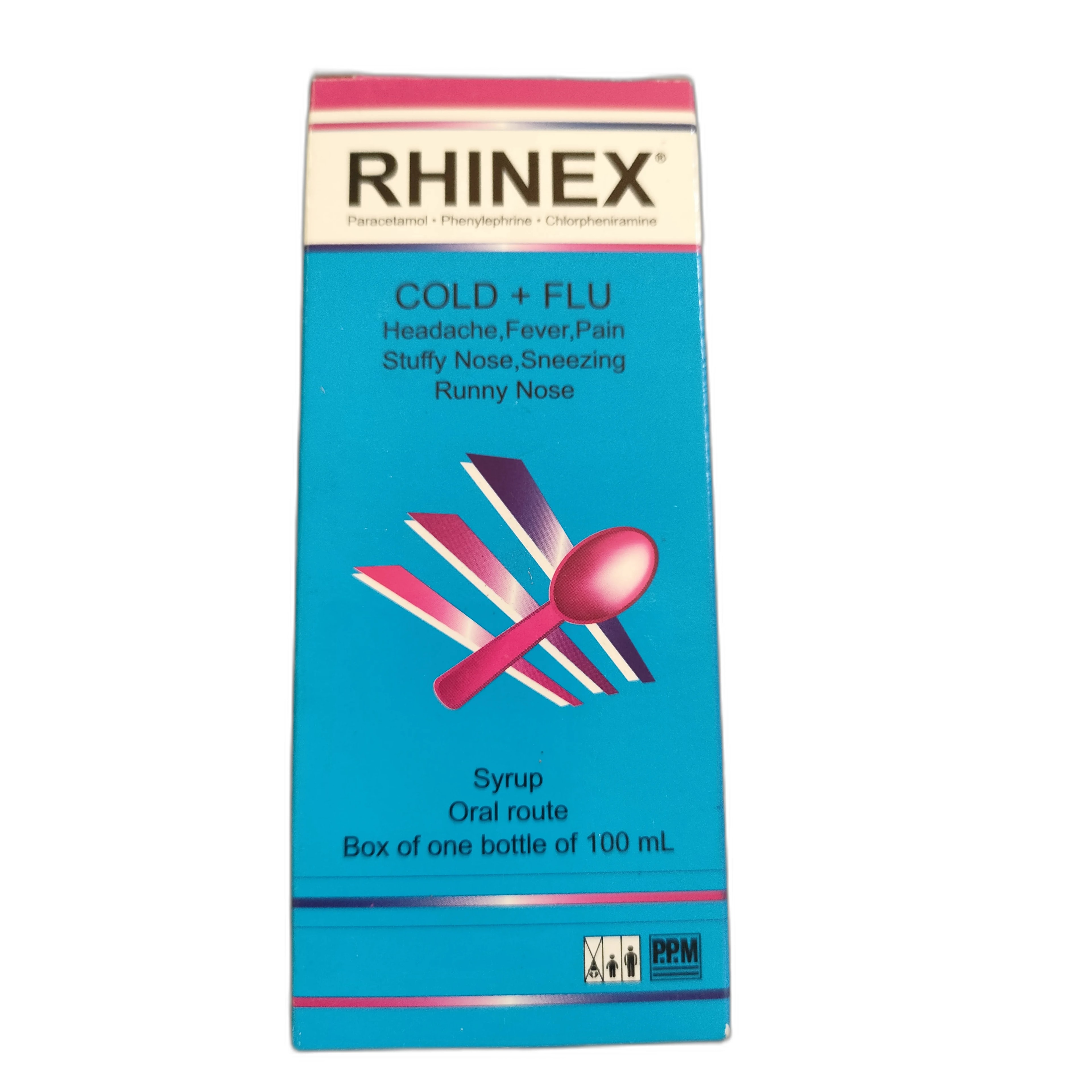 Rhinex Cold + Flu Syrup 100 mL - PRONETH PHARMA PHARMACY